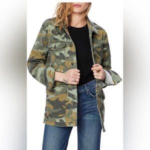 MOTHER Denim Green Camo Loose Veteran Jacket Size XS